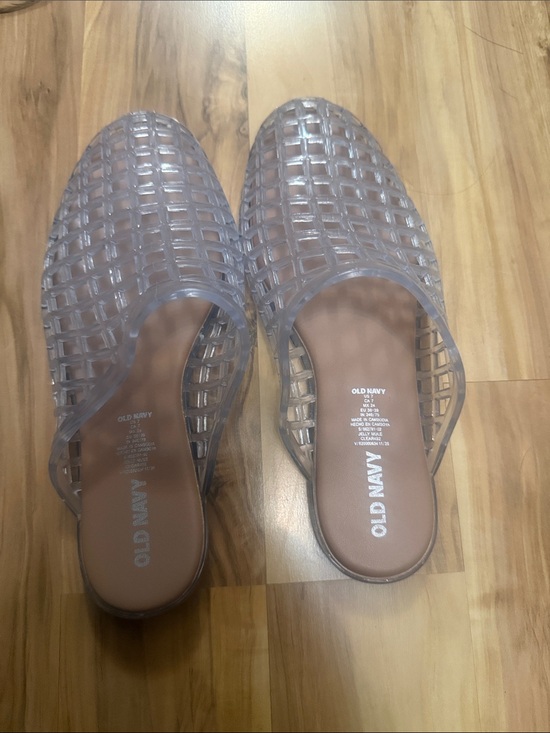 Old Navy Shoes - Old Navy Clear Jelly Slide Mules